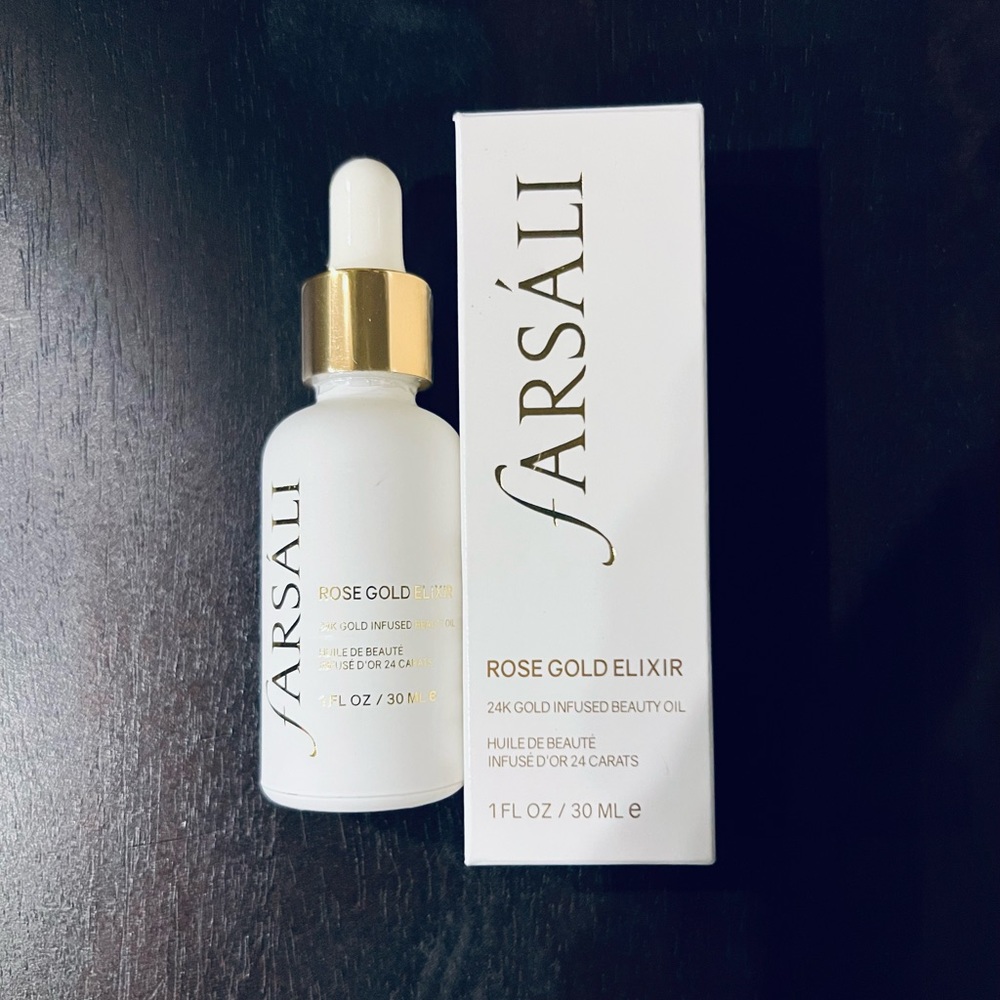 FARSALI Rose Gold Elixer 24K Gold Beauty Oil 1 oz Full Size NIB